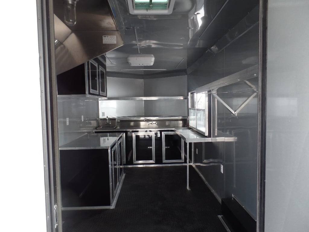 8.5′ x 22′ Black Concession BBQ Food Event Catering Trailer — photo 11