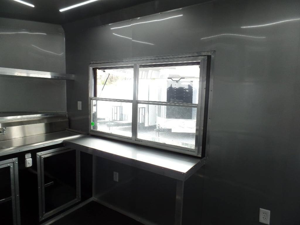 8.5′ x 22′ Black Concession BBQ Food Event Catering Trailer — photo 15