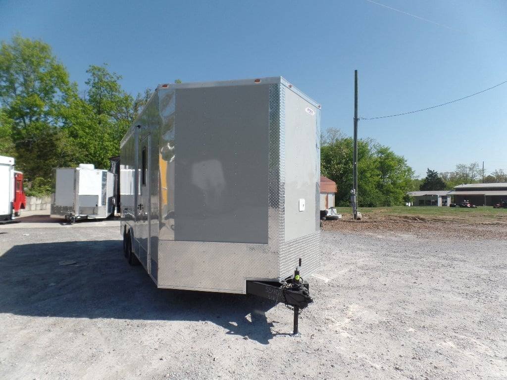 8.5′ x 20′ Dove Grey BBQ Event Concession Food Trailer — photo 4