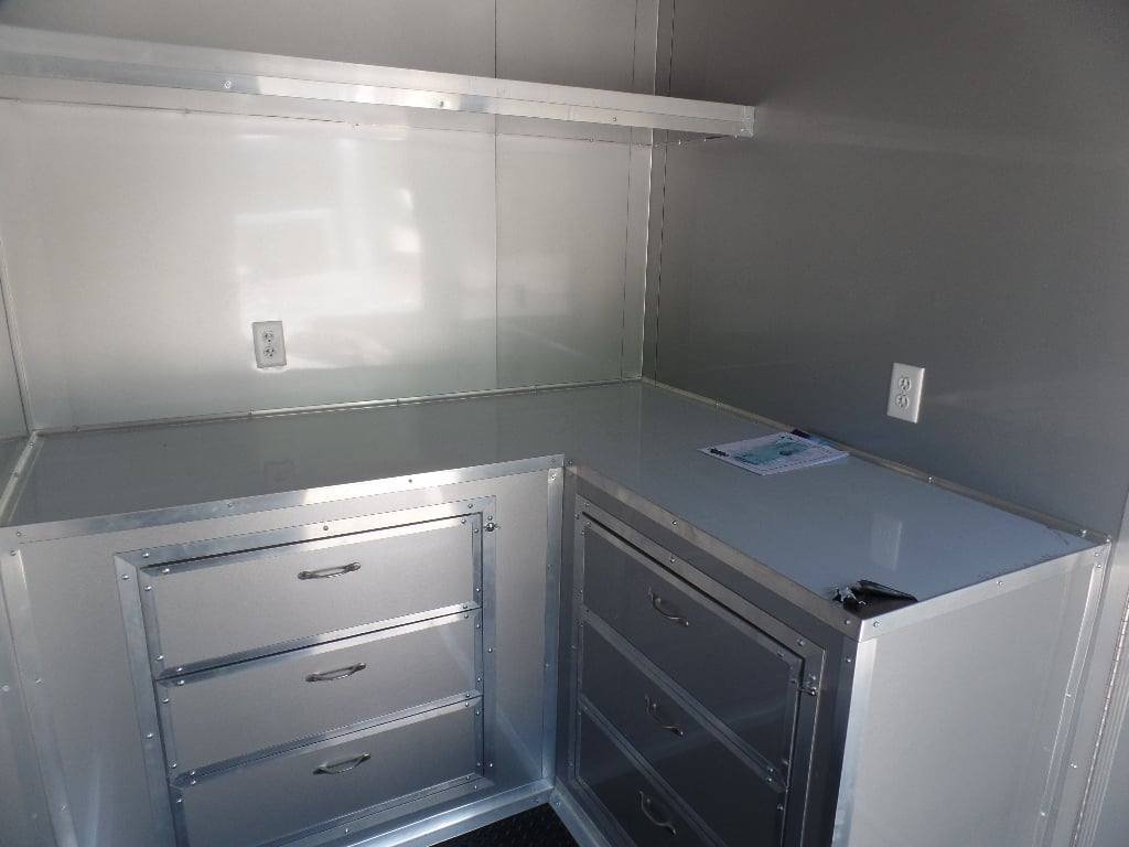 8.5′ x 20′ Dove Grey BBQ Event Concession Food Trailer — photo 6