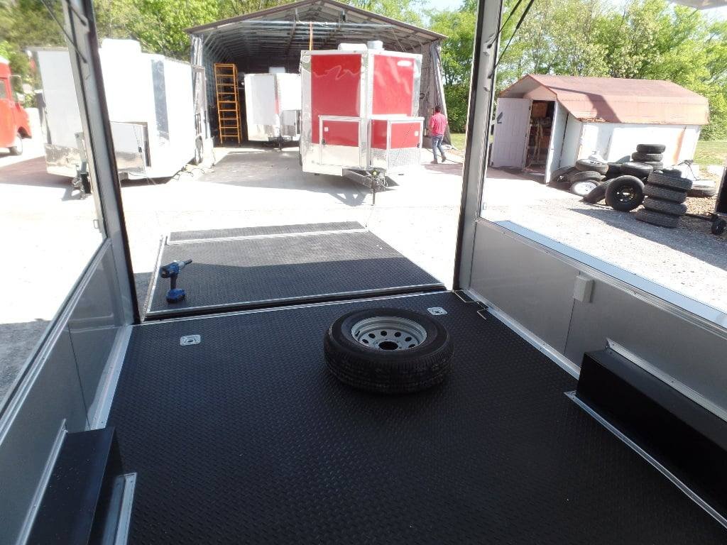 8.5′ x 20′ Dove Grey BBQ Event Concession Food Trailer — photo 5