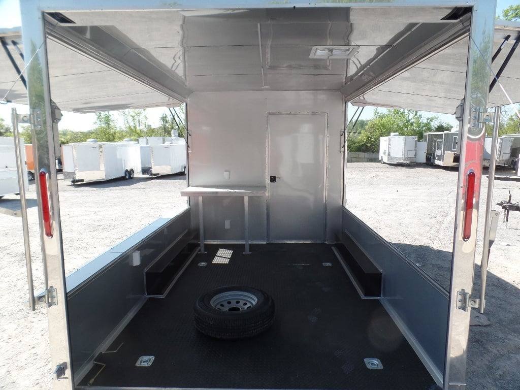 8.5′ x 20′ Dove Grey BBQ Event Concession Food Trailer — photo 8