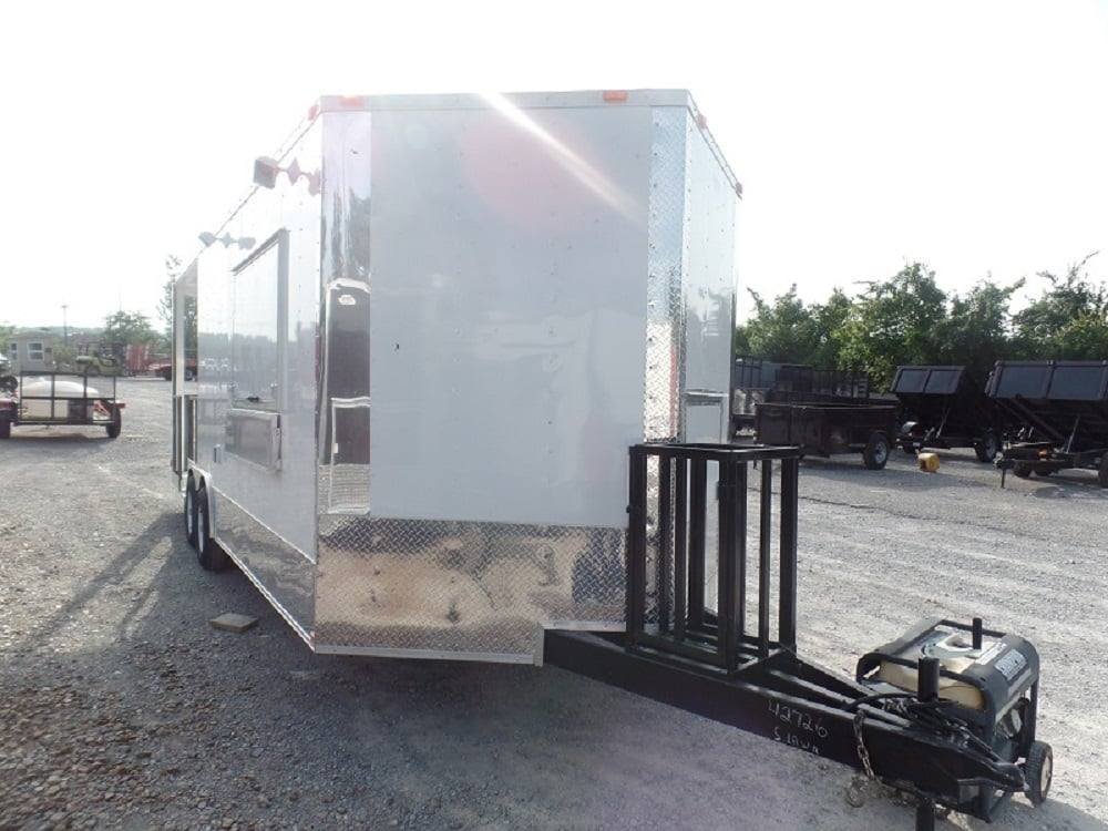 8.5′ x 22′ White Concession Food Trailer BBQ Event Catering — photo 15