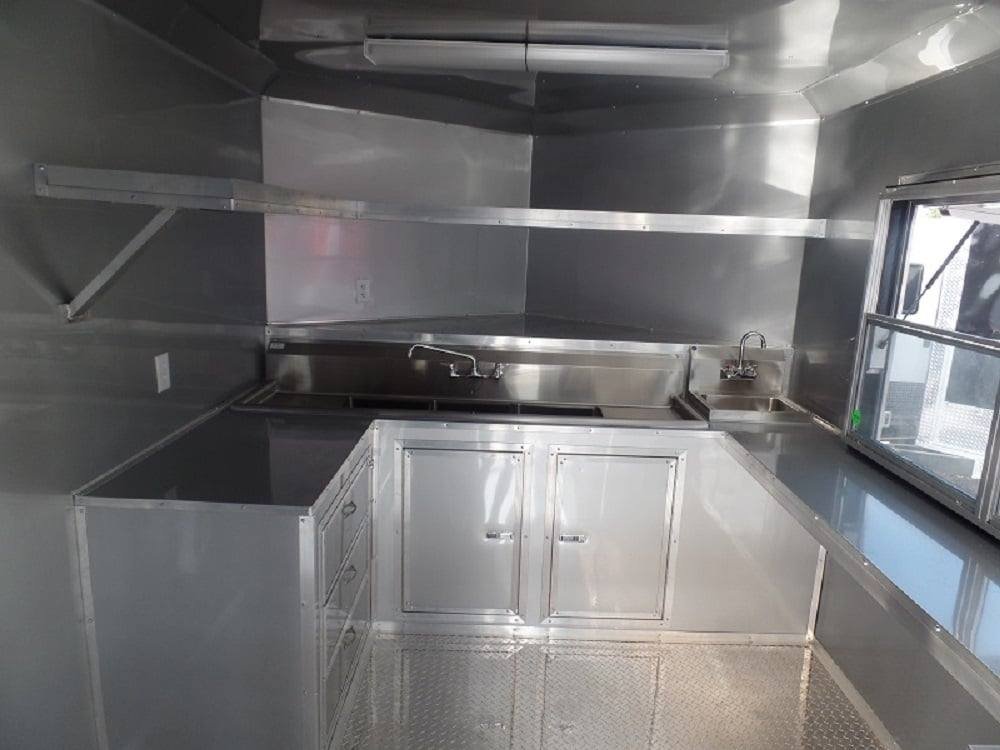 8.5′ x 22′ White Concession Food Trailer BBQ Event Catering — photo 7