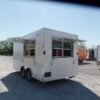 8.5 x 16 white ice cream trailer with dual service windows