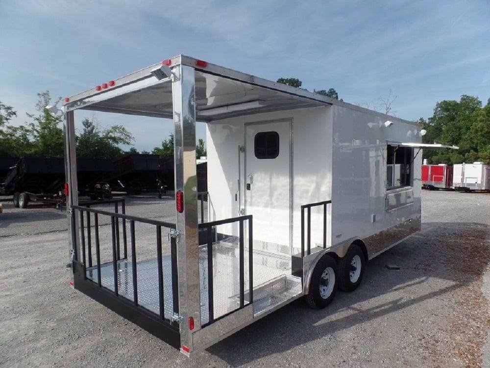 8.5′ x 22′ White Concession Food Trailer BBQ Event Catering — photo 3