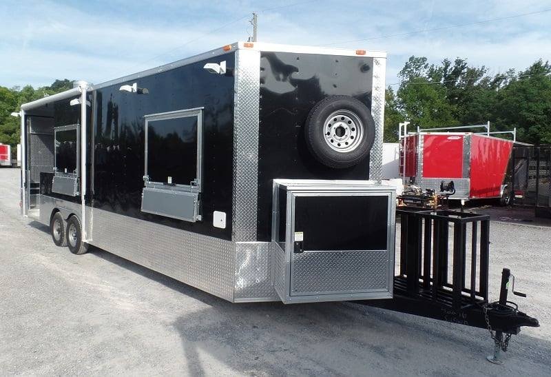 8.5′ x 26′ Concession Food Trailer Black Event Catering — photo 11