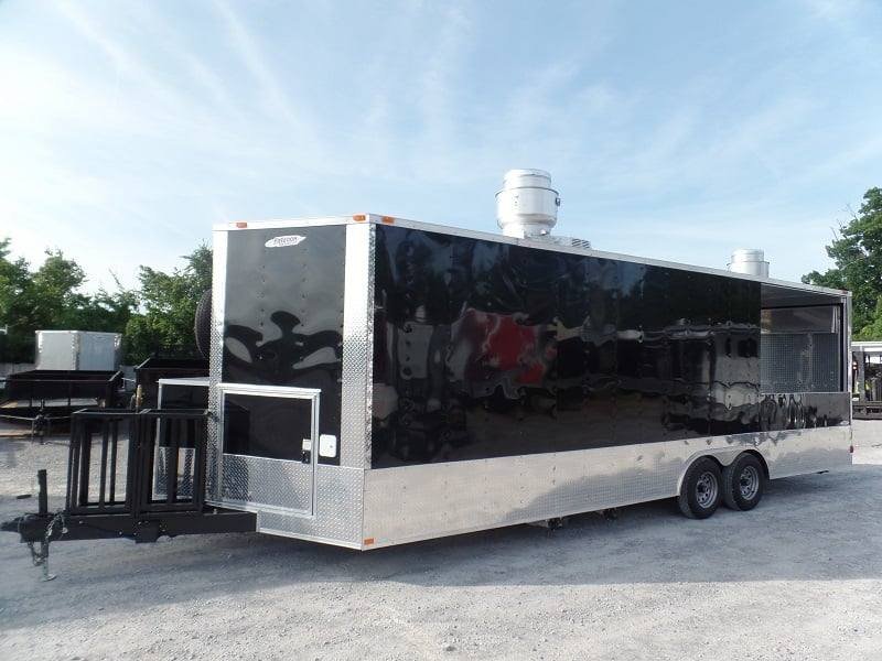 8.5′ x 26′ Concession Food Trailer Black Event Catering — photo 4