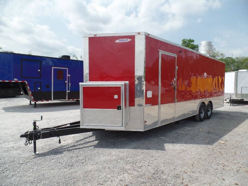 8.5′ x 24′ Concession Red Food Event Catering Trailer — photo 8