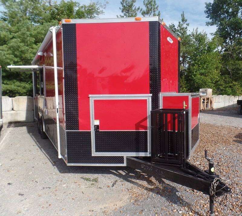 8.5′ x 24′ Concession BBQ Food Trailer Red Event Catering — photo 11