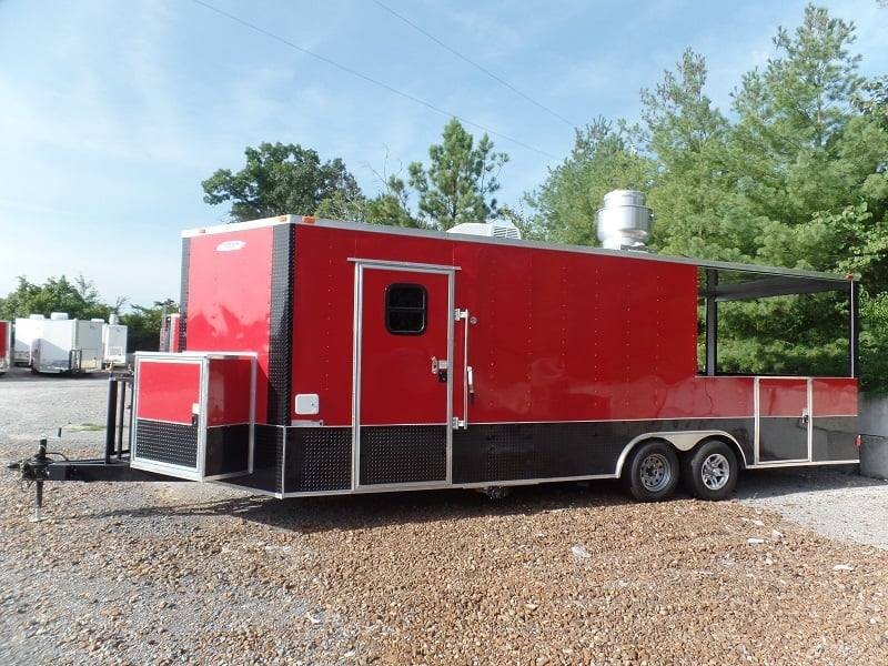 8.5′ x 24′ Concession BBQ Food Trailer Red Event Catering — photo 13
