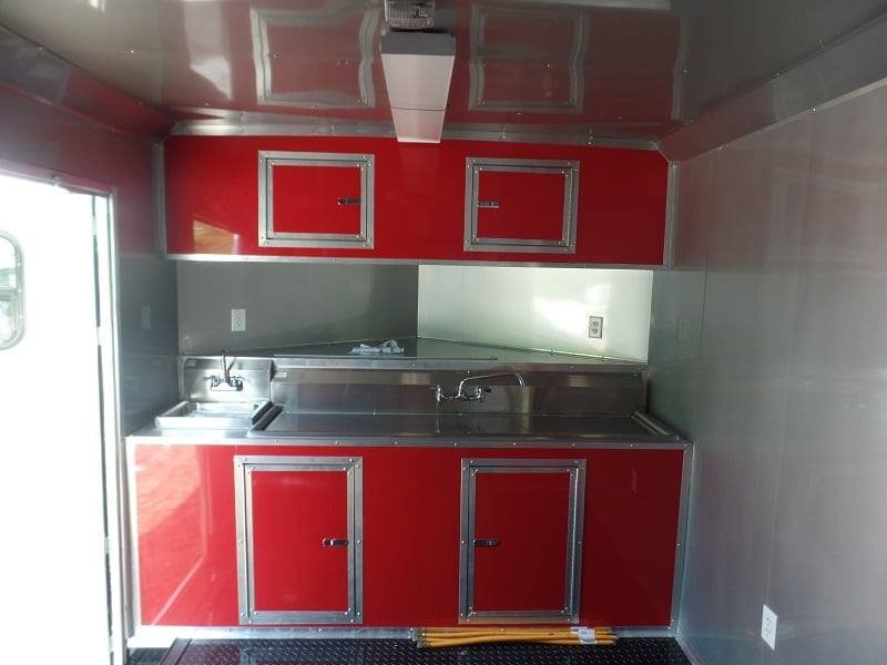 8.5′ x 24′ Concession BBQ Food Trailer Red Event Catering — photo 7