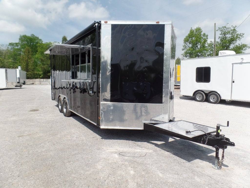 8.5′ x 20′ Black Event BBQ Concession Trailer — photo 4