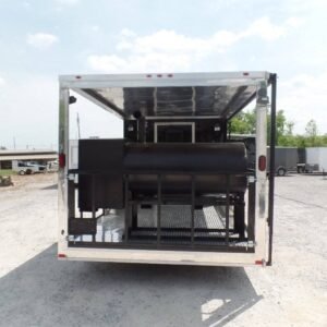8.5 x 24 Black Concession Trailer with 12-foot porch and 24-foot awning - view 11