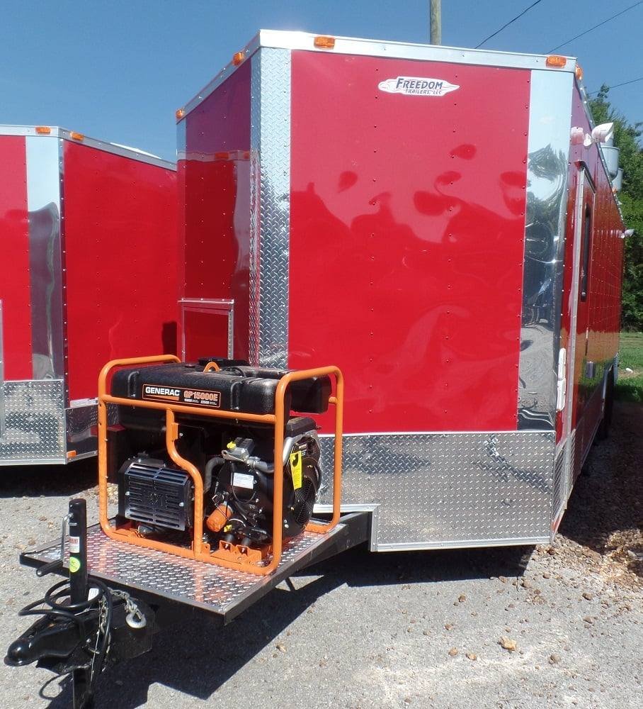 8.5′ x 28′ Concession Food Trailer Red Event Catering — photo 15