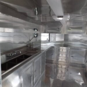 8.5 x 24 Black Concession Trailer with 12-foot porch and 24-foot awning - view 15