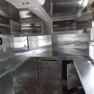 8.5 x 24 Black Concession Trailer with 12-foot porch and 24-foot awning - view 6