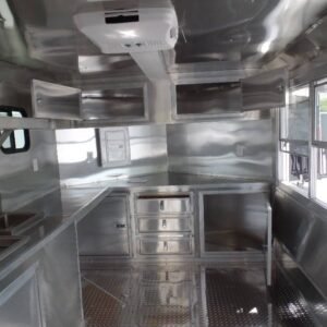 8.5 x 24 Black Concession Trailer with 12-foot porch and 24-foot awning - view 4