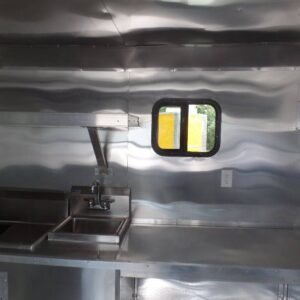 8.5 x 24 Black Concession Trailer with 12-foot porch and 24-foot awning - view 3