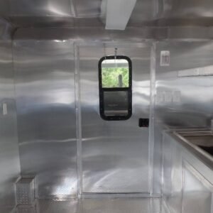 8.5 x 24 Black Concession Trailer with 12-foot porch and 24-foot awning - view 12