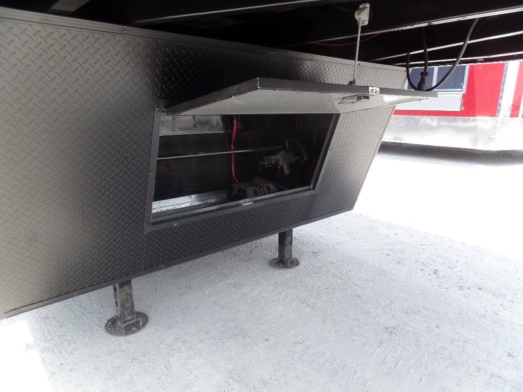 8.5′ x 30′ Goose-neck Cobalt Blue BBQ Food Concession Trailer — photo 10