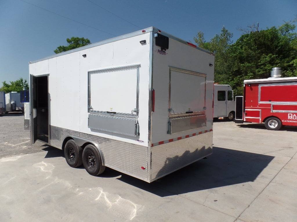 8.5′ x 18′ Concession White Event Food Catering Trailer — photo 10