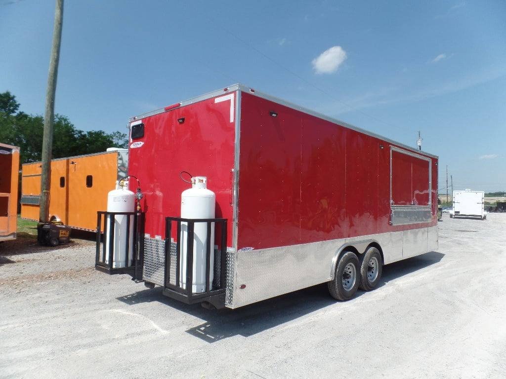 8.5′ x 24′ Concession Red Food Event Catering Trailer — photo 6