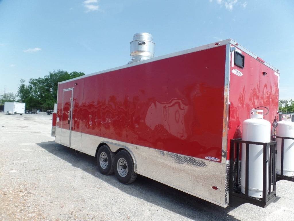 8.5′ x 24′ Concession Red Food Event Catering Trailer — photo 15