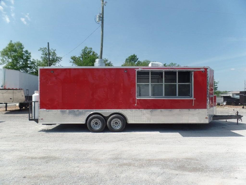 8.5′ x 24′ Concession Red Food Event Catering Trailer — photo 11