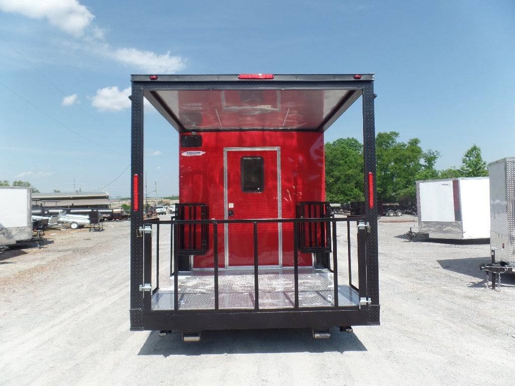 8.5′ x 26′ Red BBQ Event Catering Concession Food Trailer — photo 9
