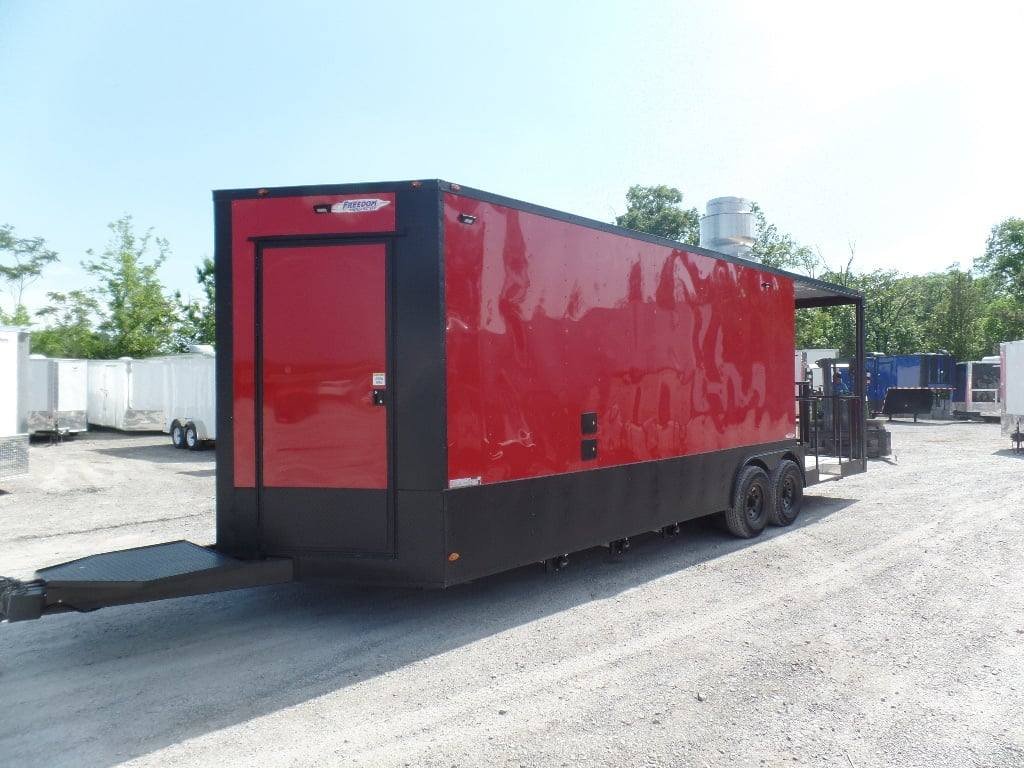 8.5′ x 26′ Red BBQ Event Catering Concession Food Trailer — photo 7