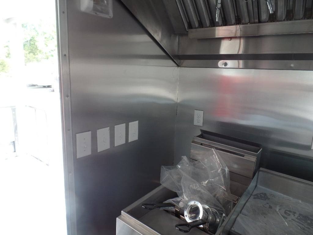 8.5′ x 22′ White Concession Porch Style BBQ Trailer With Appliances — photo 2