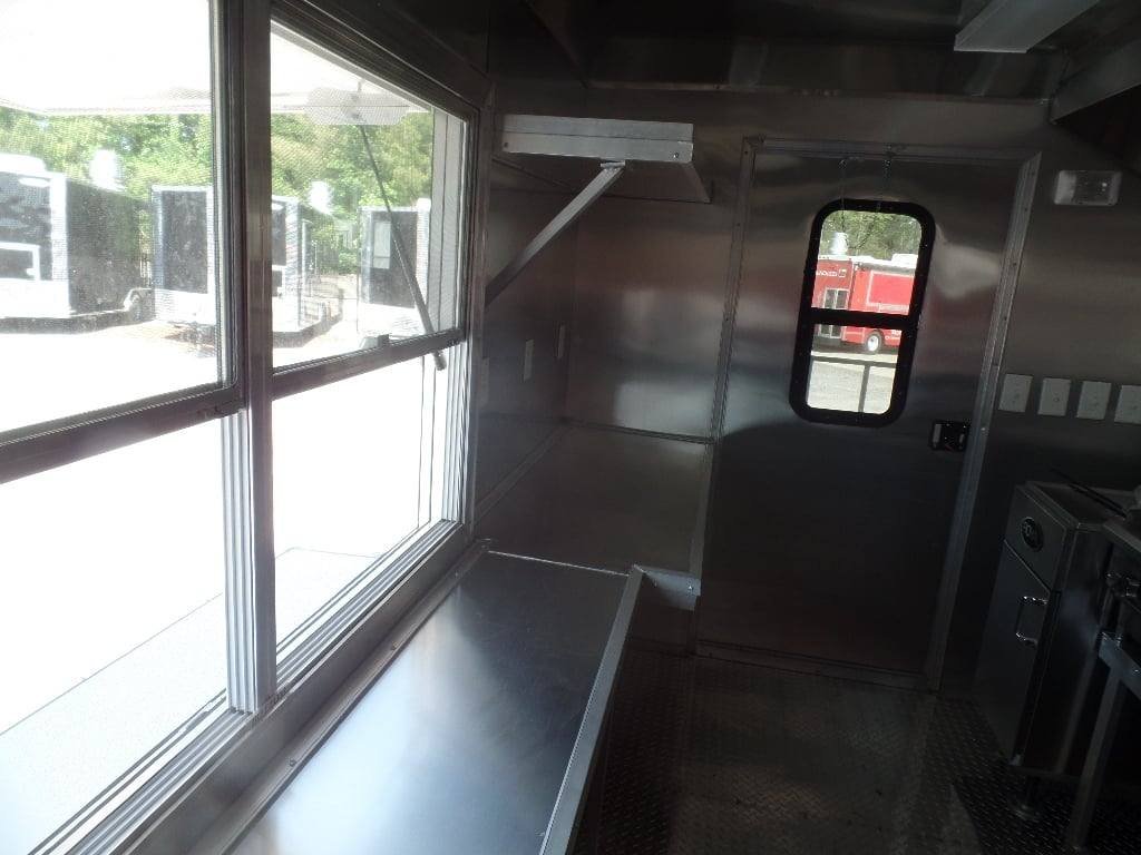8.5′ x 22′ White Concession Porch Style BBQ Trailer With Appliances — photo 9