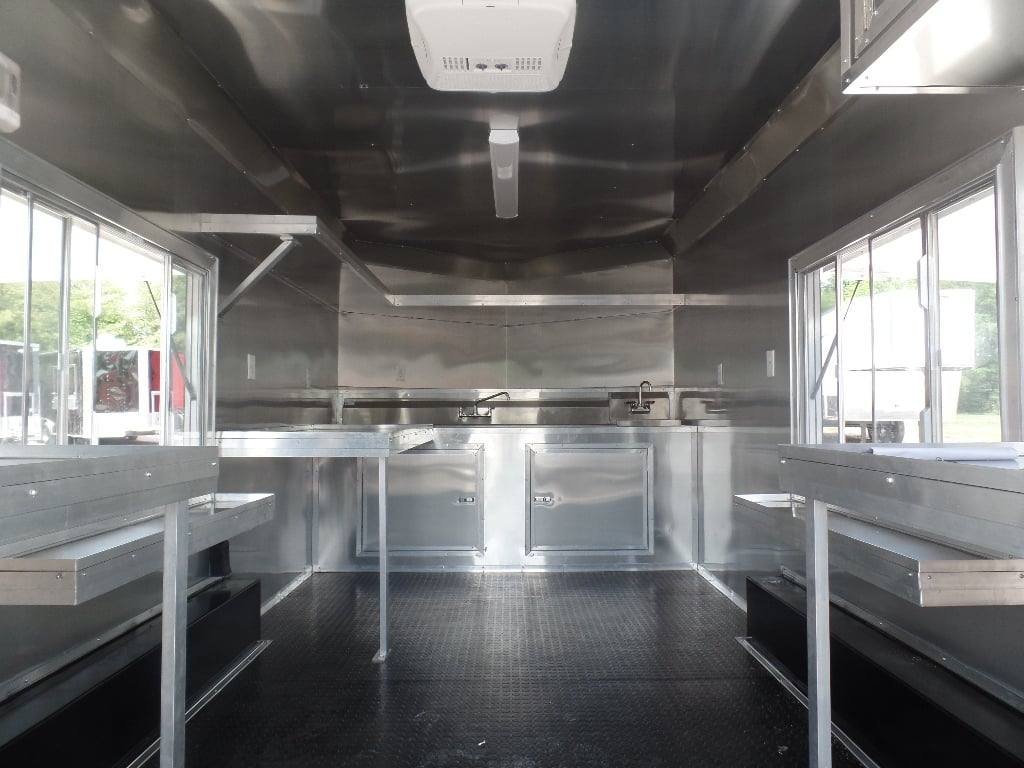 8.5′ x 16′ Orange Concession Food Trailer With Appliances — photo 6