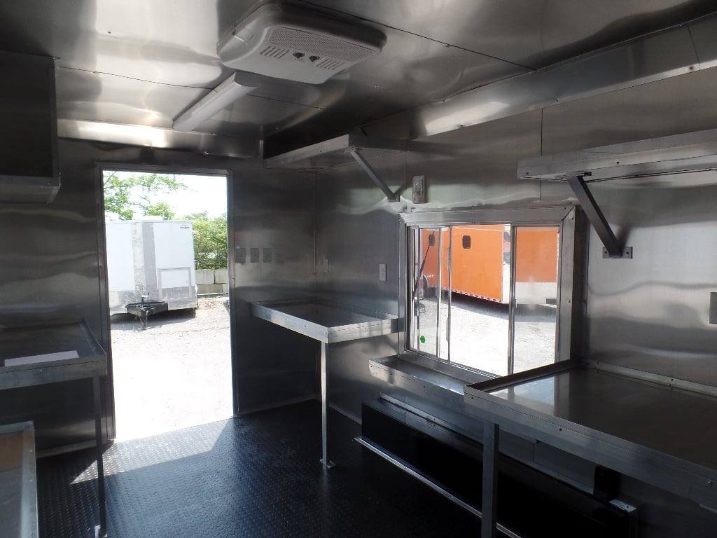 8.5′ x 16′ Orange Concession Food Trailer With Appliances — photo 5