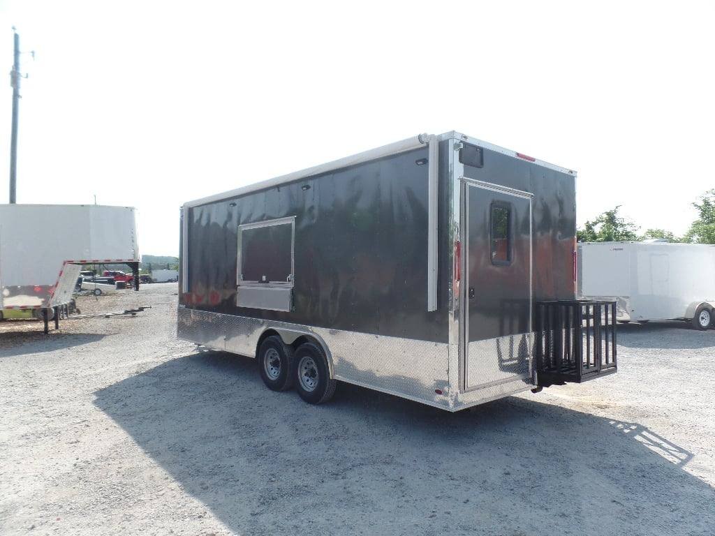 8.5′ x 22′ Concession Med. Charcoal Grey Food Catering Event Trailer — photo 14