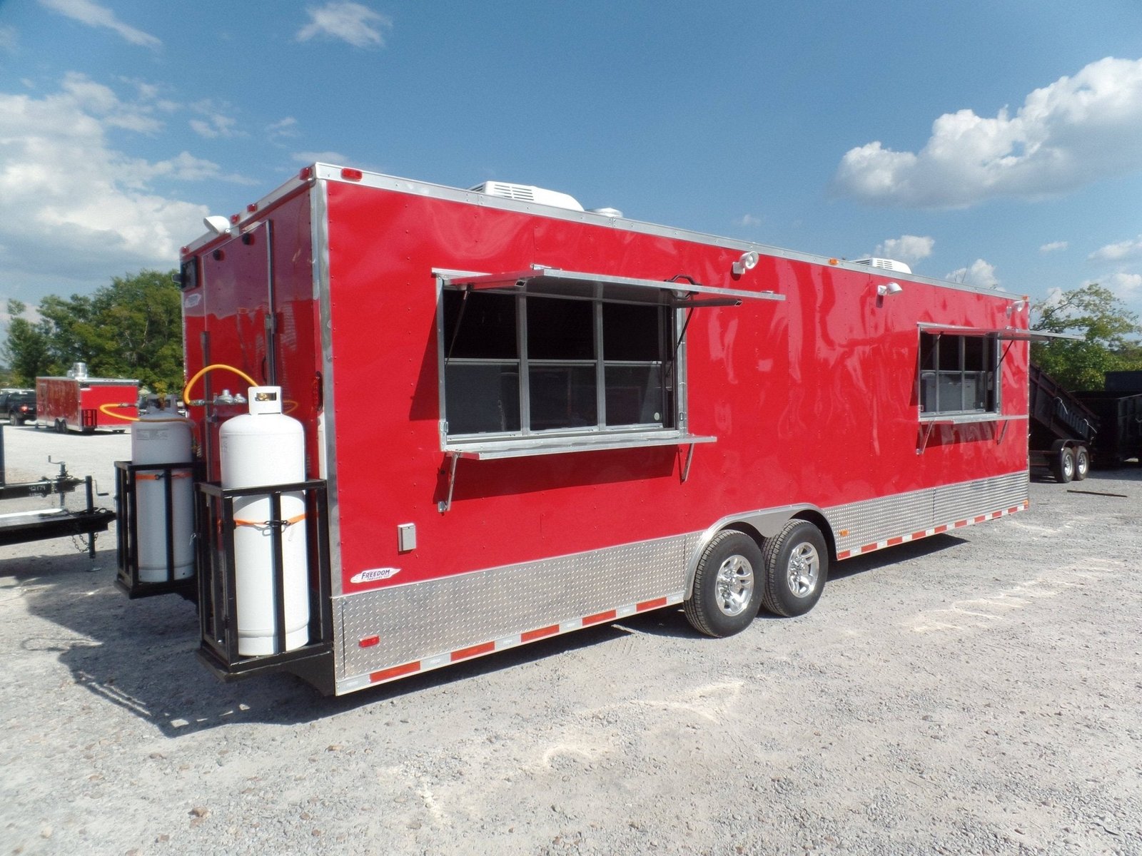 8.5′ x 28′ Concession Food Trailer Red Event Catering — photo 2