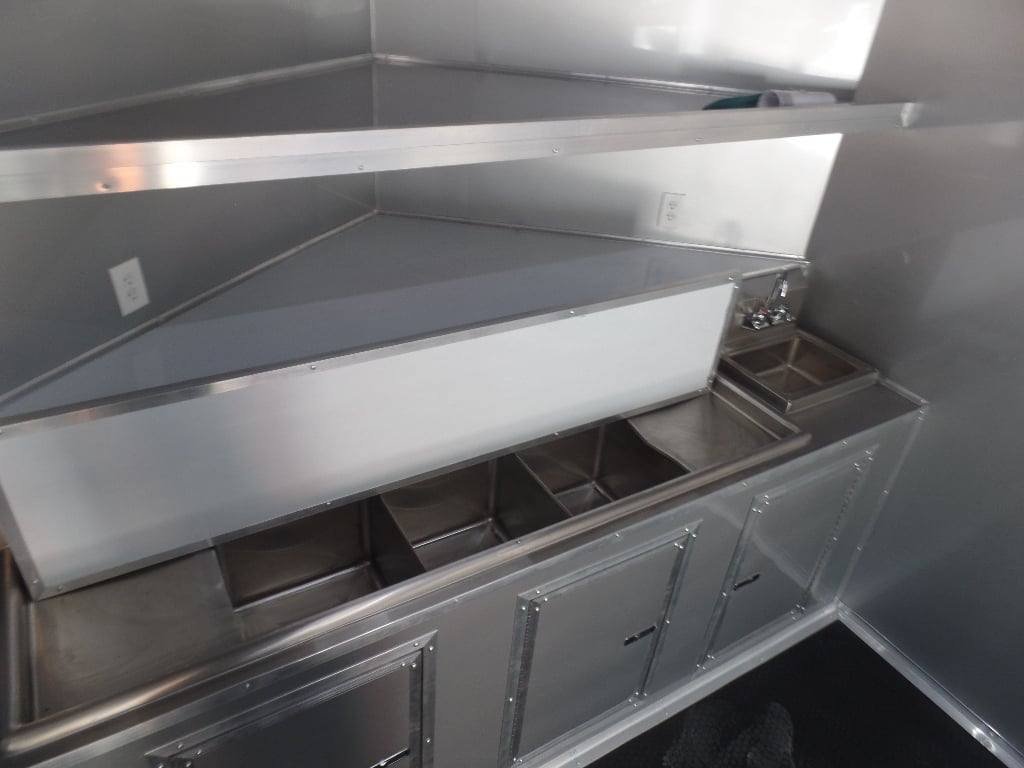 8.5′ x 22′ Concession Med. Charcoal Grey Food Catering Event Trailer — photo 12