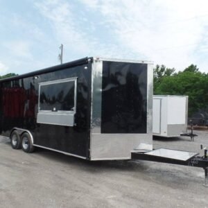 8.5' x 20' Black Food Catering Event Trailer With Appliances