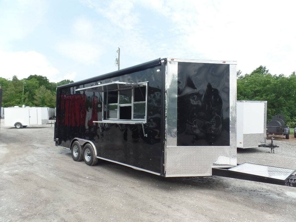 8.5′ x 20′ Black Food Catering Event Trailer With Appliances — photo 7