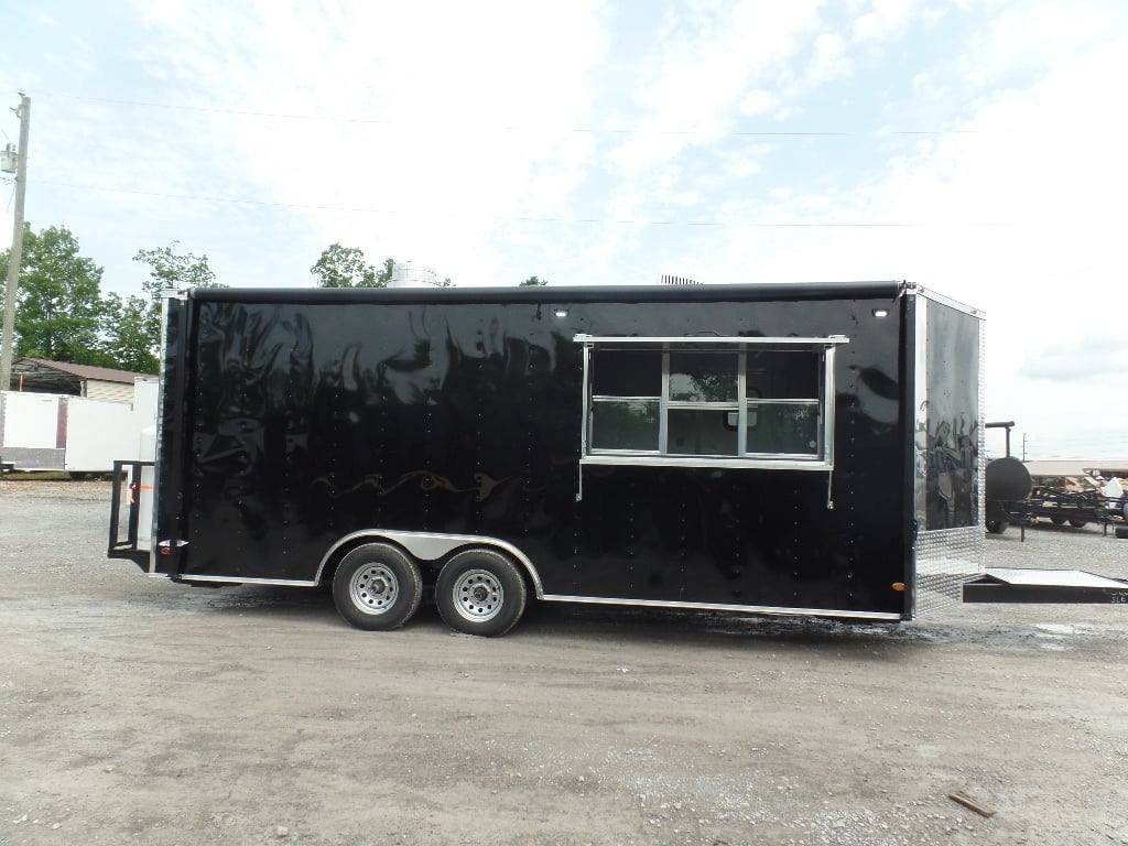 8.5′ x 20′ Black Food Catering Event Trailer With Appliances — photo 2