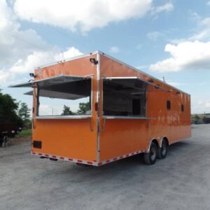 8.5' x 30' Orange Bar Concession Food Trailer With Appliances