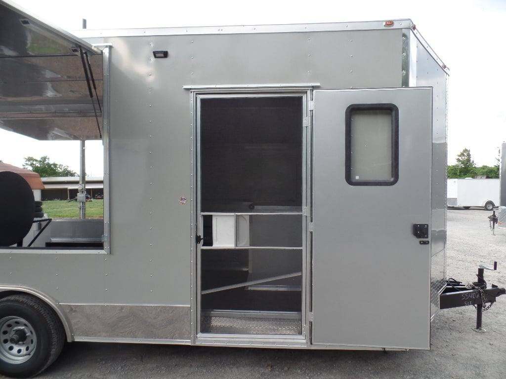 8.5′ x 20′ Concession Food Dove Grey BBQ Trailer With Appliances — photo 3