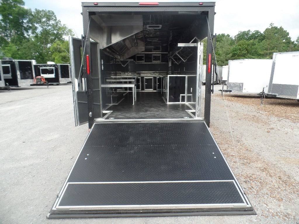 8.5′ x 28′ Black Concession Food Event Trailer — photo 14