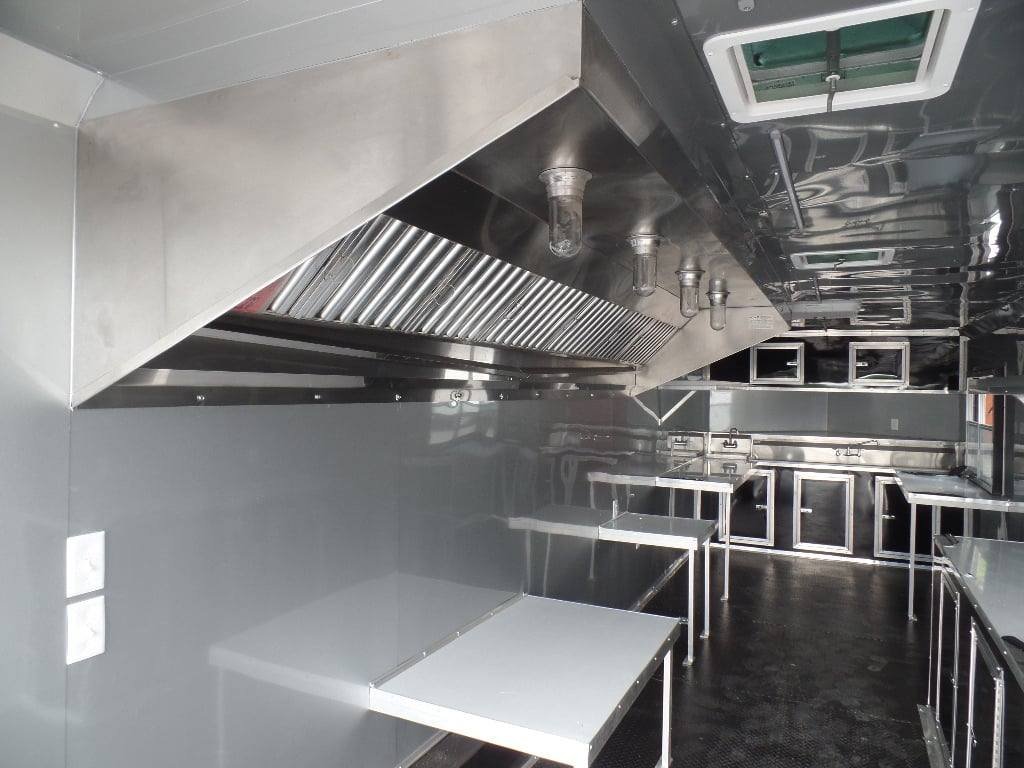8.5′ x 28′ Black Concession Food Event Trailer — photo 10