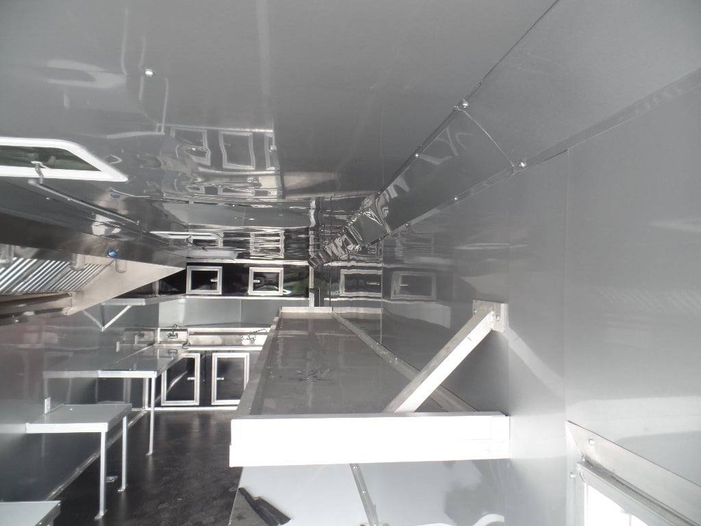 8.5′ x 28′ Black Concession Food Event Trailer — photo 6