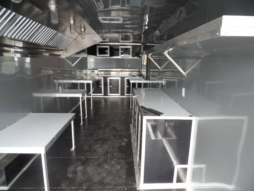 8.5′ x 28′ Black Concession Food Event Trailer — photo 3