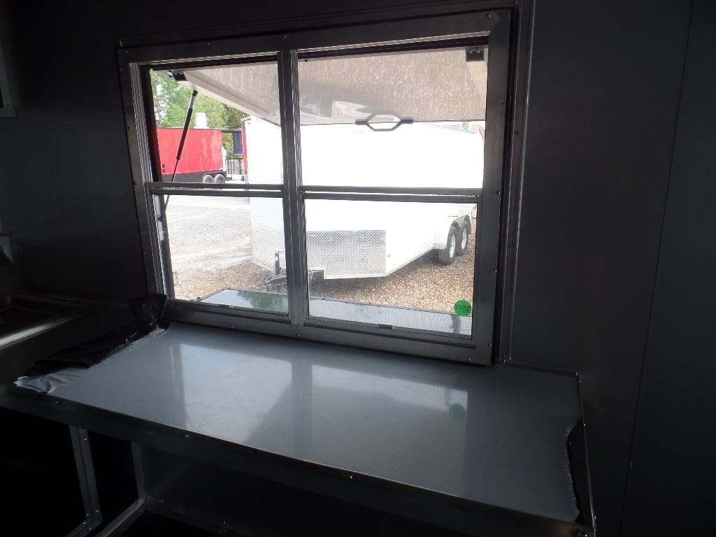 8.5′ x 28′ Black Concession Food Event Trailer — photo 13