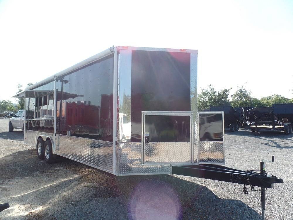 8.5′ x 24′ Concession Trailer Black Food Event Catering — photo 3