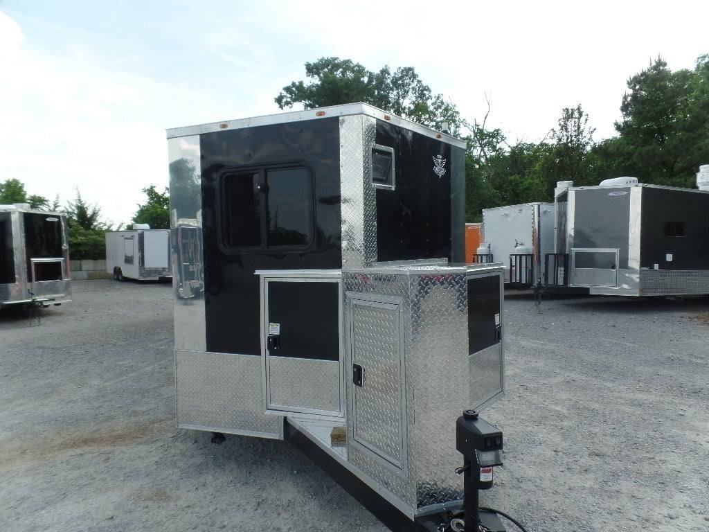 8.5′ x 30′ Concession Black & Orange Food Catering Event Trailer — photo 14